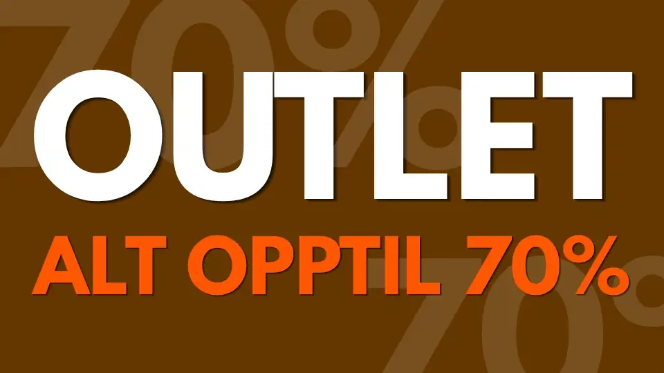 Outlet opptil 70 prosent