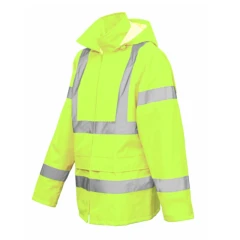 Bosafety Regnjakke Oxford Rw-H440G Hi-Vis Klasse 3