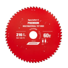 Specialist+ Cordless Premium Sagblad For Batteridrevet Sag 216Mm 60T 30Mm