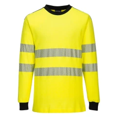 Portwest Fr701 - Pw3 Modaflame Langermet T-Skjorte Hi-Vis