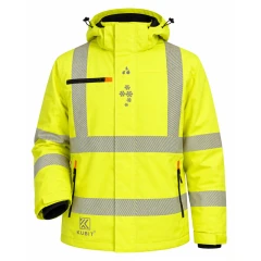 Kubit Vinter Jakke Kb040 Med Cordura Pu Hi-Vis Cl-3