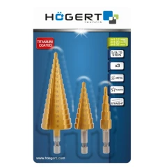 Hogert pakopinių grąžtų rinkinys 4–32 mm, 3 vnt., HT6D325
